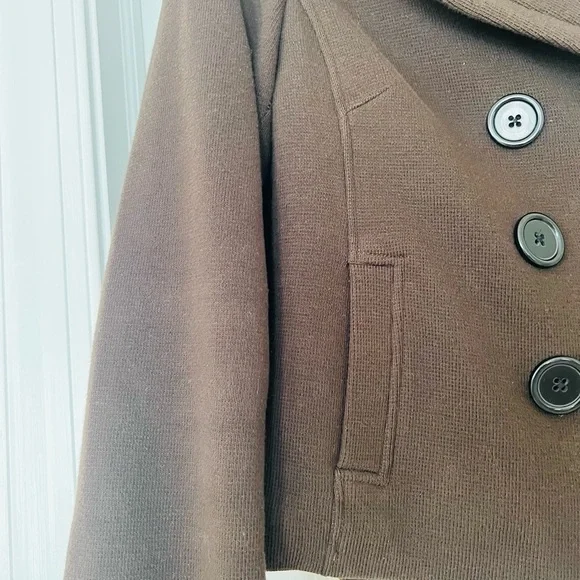 INC brown buttoned blazer size large. Soft and stretchy - Picture 3 of 6